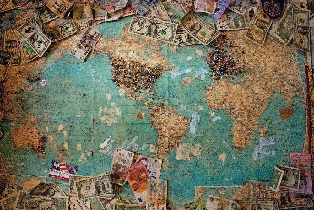 Map with money