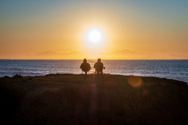 Couple in sunset