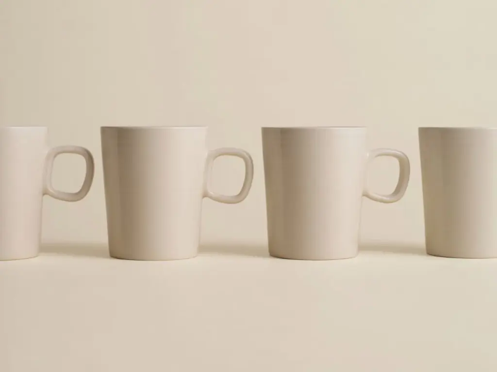 MS ribbed ceramic cappuccino cups