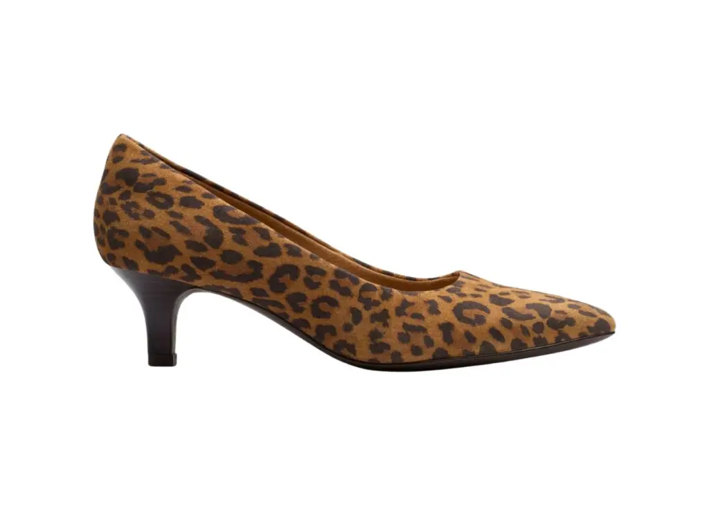 Clarks Shondrah Jade leopard print low heels